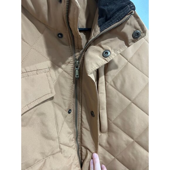 Yellowstone Mens Quilted Brown Jacket With Front Pockets Snap Closures Sz Medium - Picture 7 of 11